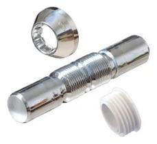 2X Tubo Ligação Ajustável Flexível Vaso Bacia Cromado Espude