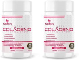 2x Tutti Colágeno Hidrolisado+Ácido Hialurônico+Q10+Biotina+Vit 60 Cápsulas 600Mg Tuttiflora