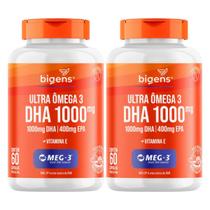 2x Ultra Ômega 3 Dha 1000 Epa 400mg Meg3 Bigens 60 Capsulas