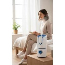 2x Umidificador Ar Ultrassônico Digital 2,5L Branco/Azul Biv 2x Umidificador Ar Ultrassônico Digital 2,5L Branco/Azul Biv