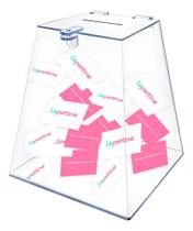 2X Urna Acrílico Transparente Piramide 20X20X20Cm