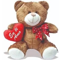 2X Ursinho Apaixonado Com Coração 30Cm Anti-Alérgico Eu Te