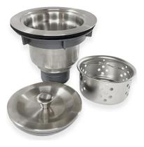 2X Valvula 4 1/2 Ralo Pia Cozinha Inox Escovado Com Cesto Hi 2X Valvula 4 1/2 Ralo Pia Cozinha Inox Escovado Com Cesto Hi