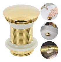 2X Válvula Click Dourada 7/8 Para Bancadas E Cubas Oculta