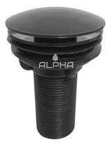 2X Válvula Pia Banheiro Ralo Click Cuba Lavabo Preto Fosco P