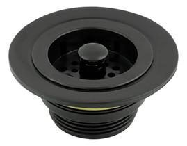 2X Valvula Ralo De Pia Abs 3,5 Preto Fosco Cozinha 1623