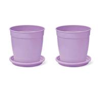 2X Vaso Aquarela com Prato Nº3,5 Lilás (1,7L) NUTRIPLAN