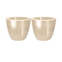 2X Vaso Classic Redondo 26 (11L) Areia NUTRIPLAN