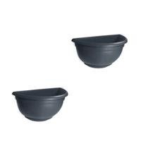 2X Vaso de Parede Mini (800ml) Preto NUTRIPLAN