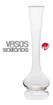 2X Vaso Solitário 7X20Cm Incolor- Luvidarte Cor Vidro