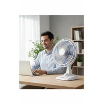 2x Ventilador de Mesa Super Power 40cm 140W Branco/Azul - Congratulations Store