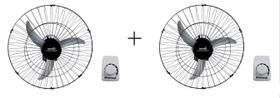 2x Ventilador de Parede Tufão 60cm 155W Bivolt chaveado Lorensid