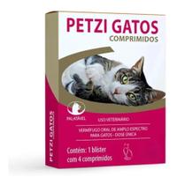 2X Vermífugo Para Gatos Com 4 Comprimidos 600Mg Palatável Pe