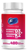 2X Vitamin K2Mk7 100 Mcg +Vit D3 10.000 Ui Pró-Osso 480 Caps 2X Vitamin K2Mk7 100 Mcg +Vit D3 10.000 Ui Pró-Osso 480 Caps