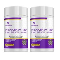 2X Vitamina B12 + Ferro + Ácido Fólico 60 Cápsulas Tuttiflora 2X Vitamina B12 + Ferro + Ácido Fólico 60 Cápsulas Tuttiflora