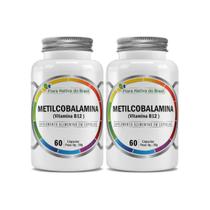 2x Vitamina B12 Metilcobalamina 414% 60 Cápsulas 500mg - Flora nativa do brasil