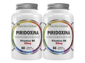 2x Vitamina B6 Piridoxina 60 Caps 60mg - Flora Nativa