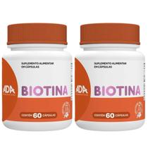 2x Vitamina Biotina Suplemento Unhas Pele Crescer cabelo 120 Cápsulas Natural Pura Beleza B7 Beauty