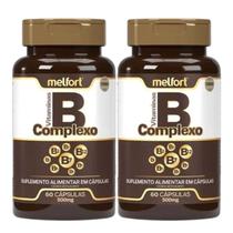 2x Vitamina Complexo B Vitaminas B1 B2 B6 B12 120 Capsulas - Melfort 2x Vitamina Complexo B Vitaminas B1 B2 B6 B12 120 Capsulas - Melfort