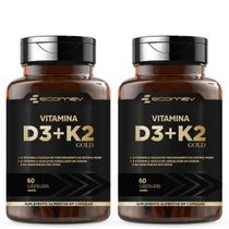 2x Vitamina D3 2.000UI + K2 Mk-7 149mcg 120 Cáps Formula Importada Ecomev