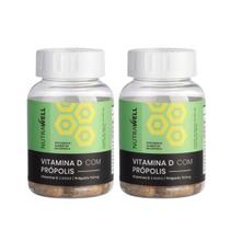 2x Vitamina D3 2000ui Própolis Verde TCM Nutrawell 30 Cápsulas