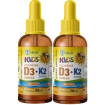 2x Vitamina D3 + K2 Kids em Gotas 20ml - Uvits