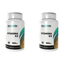 2x Vitamina K2 60 Capsulas 500mg Nutrivale 2x Vitamina K2 60 Capsulas 500mg Nutrivale