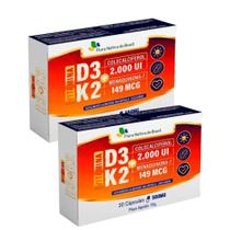 2x Vitamina K2 Menaquinona + D3 Colecalciferol 30 Cápsulas 500mg