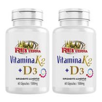 2x Vitamina K2 MK7 + D3 500mg 120cps 2x Vitamina K2 MK7 + D3 500mg 120cps
