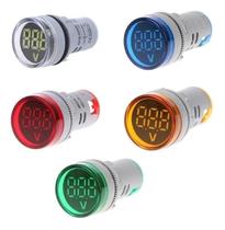 2X Voltímetro Digital Ac Ca Painel Embutir 110V 220V 22Mm Le