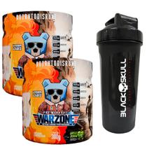 2x Warzone com Pump Matrix - Pré Treino - 300g - Under Labz + Coqueteleira - Black Skull
