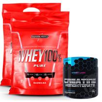 2x Whey 100% Pure 900g Refil - Integralmedica + Creatina Monohidratada 300 Under Labz