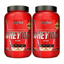 2x Whey 100% Pure Pote 900g Baunilha - Integralmedica 2x Whey 100% Pure Pote 900g Baunilha - Integralmedica