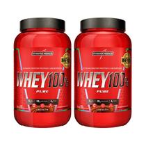 2x Whey 100% Pure Pote 900g Chocolate - Integralmedica