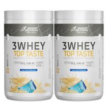 2x Whey 3W Top Taste Body Action Leite Condensado 900g - 2x Whey 3W Top Taste Body Action Leite Condensado 900g -