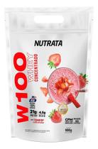 2X Whey Concentrado W100 900G Refil Morango Nutrata