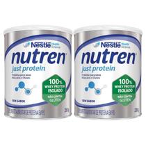 2x Whey Nutren Just Protein Isolado Nestle Sem Sabor 280g - 2x Whey Nutren Just Protein Isolado Nestle Sem Sabor 280g -