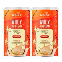 2x Whey Protein 3W Blend Clean Bigens Vanilla 450g - 2x Whey Protein 3W Blend Clean Bigens Vanilla 450g -