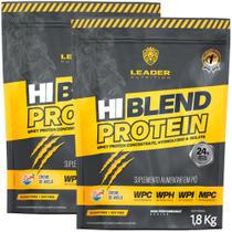 2x Whey Protein Hi-Blend 1,8kg Leader Nutrition - Creme de Avelã 2x Whey Protein Hi-Blend 1,8kg Leader Nutrition - Creme de Avelã