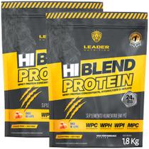 2x Whey Protein Hi-Blend 1,8kg Leader Nutrition - Diversos Sabores 2x Whey Protein Hi-Blend 1,8kg Leader Nutrition - Diversos Sabores