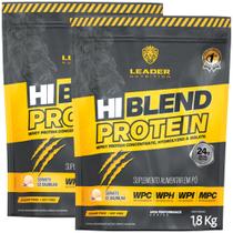 2x Whey Protein Hi-Blend 1,8kg Leader Nutrition - Sorvete de Baunilha 2x Whey Protein Hi-Blend 1,8kg Leader Nutrition - Sorvete de Baunilha