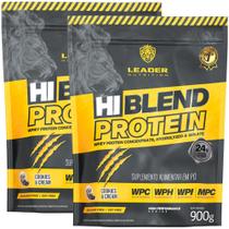2x Whey Protein Hi-Blend 900g Leader Nutrition - Diversos Sabores