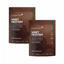 2x Whey Protein Isolado- Dark Chocolate- 450g- PuraVida