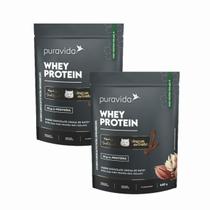 2x Whey Protein Isolado - Língua De Gato - Puravida - 450g
