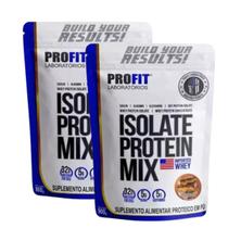 2x Whey Protein Isolado Mix Refil Chocolate Amendoim Profit 900g