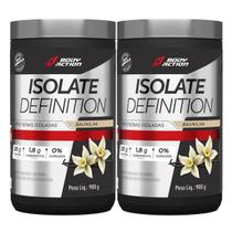 2x Whey Protein Isolate Definition Body Action Baunilha 900g -
