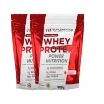 2x whey protein power nutrition refil 900g morango hf suple 2x whey protein power nutrition refil 900g morango hf suple