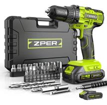 2X Zper Furadeira De Impacto E Chave De Fenda 3/8 Verde Freq