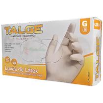 3 100 Unidades Luva De Látex Com Pó Talge / Tamanho G