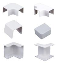 3 Acabamentos De Canaleta 10x10mm Fina Fininha Cotovelo Luva